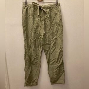 Sage green tapered pants